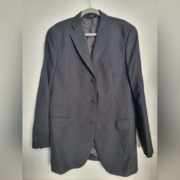 346 Brooks Brothers Stretch Wool Blazer Grey/Black in Size 43L - Picture 1 of 15